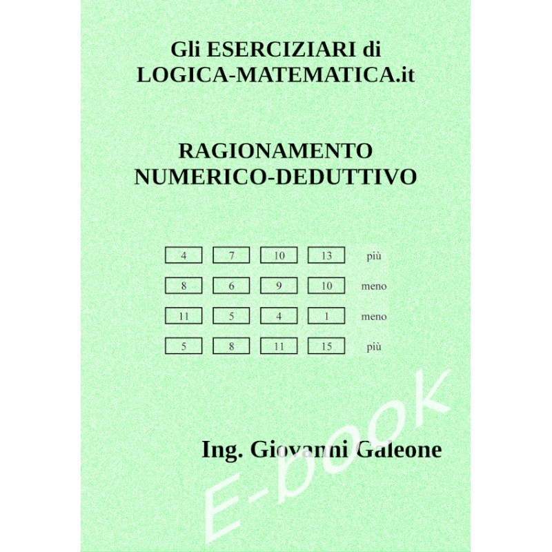 RAGIONAMENTO NUMERICO-DEDUTTIVO  - E-BOOK PDF